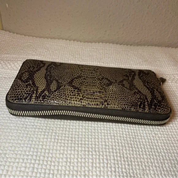 Tumi Snakeskin Pattern Zip Wallet - Picture 6 of 11